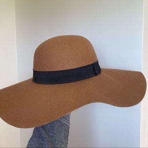 Belted Brown Wool Felt Hat